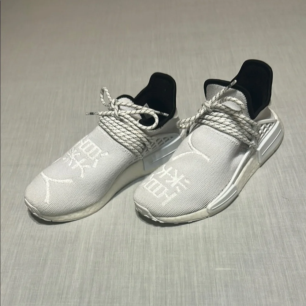 Adidas Pharrell Williams White and Black Sneakers - Picture 2 of 7